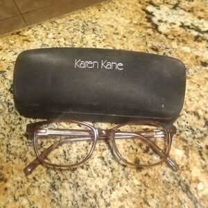 Karen Kane Petites Mocha Jasper 49-16-135 Womens Eyeglasses Frames w/ case